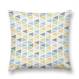 Pillow Blue Mustard And Grey Triangle Pattern Throw Decorative Cover Bed Pillowcases For Pillows