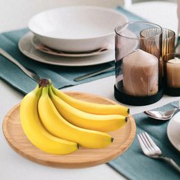 Plates Bamboo For Serving Platters Fruit Tray Breakfast Wooden Pallets Storage Round Small Dinner Dessert Salad