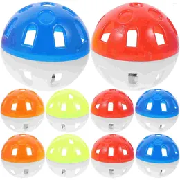 Other Bird Supplies 20 Pcs Hollow Bell Ball Foraging Toys Parrots Funny Balls The Cat Medium Plastic Parakeets Bells Cage