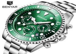 BENYAR 2020 Fashion Mens Watches Stainless Steel Brand Luxury Sports Chronograph Quartz Waterproof Watch Men Relogio Masculino6573367