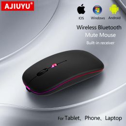 Hinges Wireless Mouse Computer Bluetooth Mouse Silent Rechargeable Optical Laptop Pc for Home Office Use Work Game Portable Pad Mouse