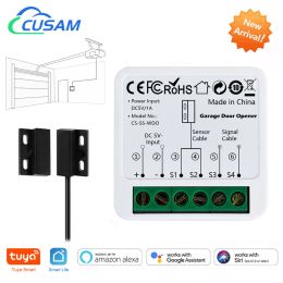 Control Tuya Smart Garage Door Opener Controller WiFi Switch Home Automation Module Works with Alexa Google Assistant Siri Shortcut