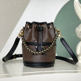 New CANOE Bucke Bag Luxury Designer Coated Canvas Leather Shoulder Bag Drawstring Closure Handbag Removable Strap Crossbody Tote Bag Purse M83480