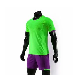 Wholesale Soccer Uniform With Custom High Quality Soccer Jersey 100% Polyester Soccer Uniform Trending Football Uniform orange deep red deep green