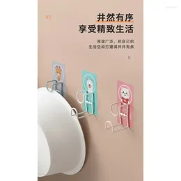 Hooks Kitchen Accessories Bathroom Wall Cartoon Stainless Steel Washbasin Racks Hanging Towel Rack