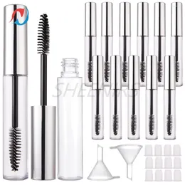 Storage Bottles 12pcs 10ml Empty Mascara Tube With Brush Wand Refillable Eyelash Cream Container DIY Cosmetics Bottle Castor Oil/Eyebrow