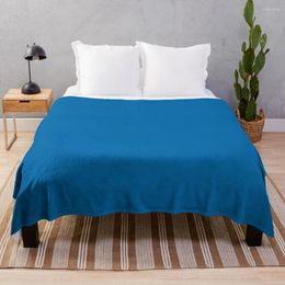 Blankets Blue Plain Solid Color Throw Blanket Brand