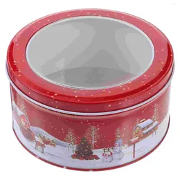 Storage Bottles Christmas Tin Box Simple Case Candy Container Cookie Tinplate Containers Packing Sugar Tins With Lids