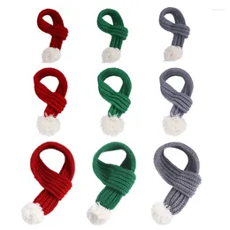 Dog Apparel Winter Warm Christmas Knitted Scarf Collar Accessories Adjustable Kitten Scarves Pet Clothes For