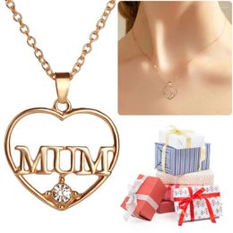 Pendant Necklaces Mum Necklace Minimalist Love Heart Pendants Clavicle Chain Happy Mothers Day Gift For Mom