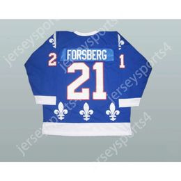 Gdsir Custom PETER FORSBERG WHA QUEBEC NORDIQUES HOCKEY JERSEY NEW Top Ed S-M-L-XL-XXL-3XL-4XL-5XL-6XL