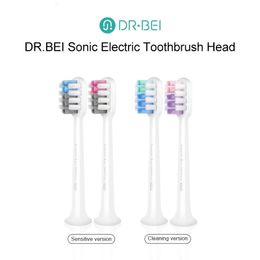 Dr.Bei Original Replacement Brush Heads for Electric Toothbrush Sensitive/Cleaning Heads Apply Sonic Toothbrush Bristle Nozzles 240403
