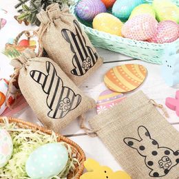 Gift Wrap Easter Bags Cute Candy Carrot Linen With Drawstrings Kids School Party Supplies