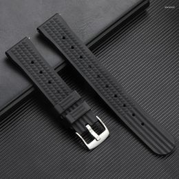 Watch Bands Premium Rubber WatchBand Fast Release Soft Universal Flat-end Strap Replacement For 7.3inch Wrist 20MM 22MM