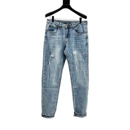 Calça de jeans masculina calça longa