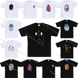 mens tshirts bapestar shirt mens t shirt designer Crew Neck Short Sleeve Breathable 100% Cotton Print Floral Sport Loose Summer Vacation sweatshirt