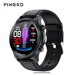 Watches New IN E400 Blood Glucose Smart Watch ECG+PPG Monitoring Body Temperature Smartwatch Men IP68 Waterproof Fitness Track 2022