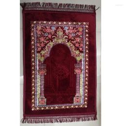 Carpets Muslim Pray Quilted Colour Printed Pilgrimage Blanket Rugs Red Thick For Home Living Room Bedroom Turkish Carpet Believer