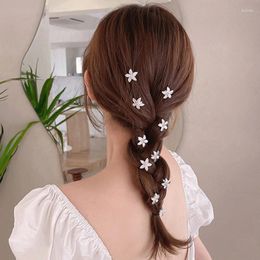 Hair Accessories 10PCS/Lot Wedding Bridal Girls Small Cute Crystal Flowers Metal Clips Women Mini Headwear