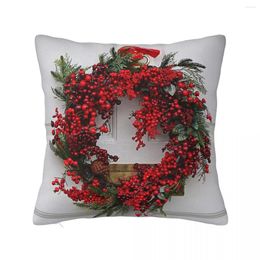 Pillow Christmas Berries Throw Cover Case