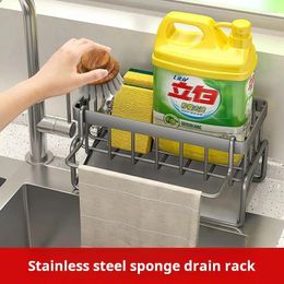 Kitchen Storage Rack Sink Rag Drain Faucet Pool Detergent Steel Wire Ball Artefact