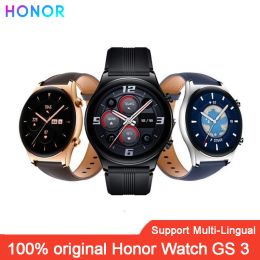 Wristbands Honour Watch GS 3 DualFrequency Positioning AllDay Blood Oxygen SpO2 Detection 1.43'' AMOLED Screen 451mAh 3D Curved Glass Watch