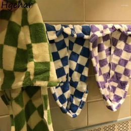 Towel Ins Plaid Hair Bathroom Household Soft Water Absorbent Washcloth Quick-drying Coral Fleece Checkered Cap Shower Chic