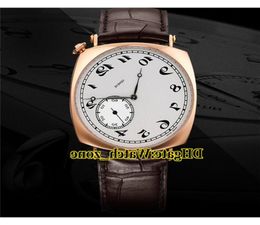 40mm Historiques American 1921 Otomatik 82035000R9359 Erkekler Beyaz Dial Gül Gül Kılıfı Deri Kayış Bents Hollwatches3395583