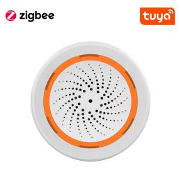Bottles Tuya Zigbee Smart Siren Alarm for Home Security with Strobe Alerts Support Usb Cable Power Up Works with Tuya Smart Hub
