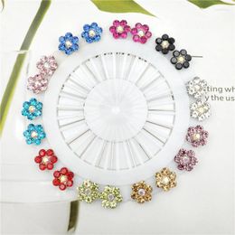 Brooches Women's Simple Elegant Headscarf Point Drill Cap Pins Fashion Ethnic Style Scarf Pin Ornaments Various Shapes Flower