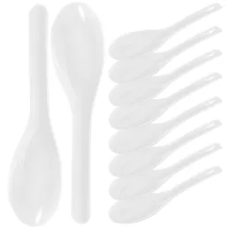 Disposable Flatware 60pcs Plastic Spoons Utensils Transparent Cutlery Small Kitchen Ladles