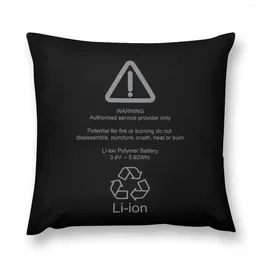 Pillow Bulging Lithium Ion Battery Warning Throw Christmas Case Decorative S