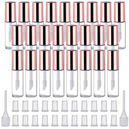 Storage Bottles 34pcs 1.2mL Mini Empty Lip Gloss Tube With Rubber Inserts And Transfer Pipettes For Samples Travel Split Charging DIY Makeup