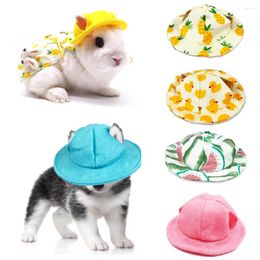 Dog Apparel Pet Baseball Caps Sunhat Sunscreen Bucket Hat Funny Sunshade Puppy Outdoor Breathable Clothing Accessories