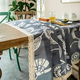 Table Cloth Art Cotton Linen Printing American Chinese Nordic Small Fresh Rectangular Household Simple Modern