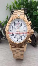 4 Style High Quality watch 48MM VK Quartz White Dial 18K Rose Gold Chronograph Mens Watch Watches8054879