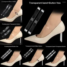 Hangers 1Pair Transparent Invisible Silicone Shoelaces For Women's High Heels Elastic Anti-Falling Beam Shoe Strings Ankle Straps