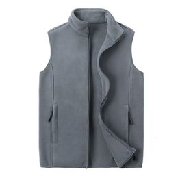 Fleece vest for men winter softshell jacket polar foutdoor fishing sleeveless men 100% polyester windproof softshell vest men 240321