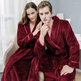 Home Clothing Autumn Winter Ladies Nightgown Warm Coral Velvet Long Style European American Women's Flannel Bathrobe Plus-down Thickening