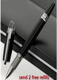 High quality black classic roller ball pen with crystal on top school office supplier Germany stationery writing smooth ballpoint 4049383