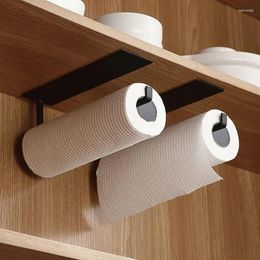 Kitchen Storage Non Perforated Paper Towel Holder Toilet Hanger Roll Fresh Film Rack Wall Hanging Shelf