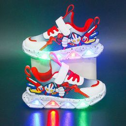 sneakers casual boys girls children runner kids shoes Trendy Blue red shoes sizes 22-36 V86J#