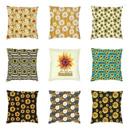 Pillow You Are My Sunshine Sunflower Case Decorative Cute Water Color Floral Nordic Cover Square Pillowcase