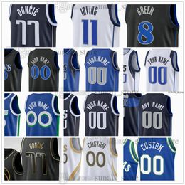 Men Basketball Jerseys Kyrie Luka 11 Irving 77 Doncic Tim 10 Hardaway Jr. Daniel 21 Gafford Dereck 2 Lively Josh 8 Green Dirk 41 Nowitzki Dante 0 Exum Jaden 1 Hardy Printed