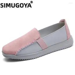 Casual Shoes SIMUGOYA Summer Women's Mother's One-pedal Loafers Fashion Breathable Moccasin Zapatos De Mujer