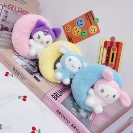 Giapponese cartone animato cartone animato peluche giocattolo da 8 pollici moon seduto kuromi boutique bambola gratta