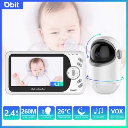 Monitors VB801 Baby Monitor 4.3 Inch Video With Pan Tilt Camera 2.4G Wireless Two Way Audio Night Vision Security Camera Babysitter