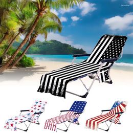 Chair Covers Beach Cover With Side Pockets Cotton Chaise For Beach/Pool Sunbathing Holiday