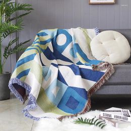 Blankets Textile City Ins Modern Minimalist Nap Blanket Sofa Towel Geometric Pattern Cover Autumn Comfy Throw For Beds