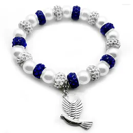 Strand ZETA PHI BETA Letter Sorority Society Metal Pendant Rhinestone Elastic Bead Braceletjewelry